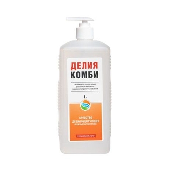 Средство дезинфицирующее "Делия-комби" 1 л с помпой (РОССИЯ)