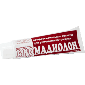 Бромадиолон гель 0,25% 150 мл. в тубе БДГ150Т