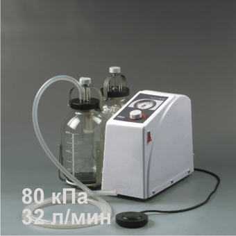 Отсасыватель медицинский В-80 с педалью и тележкой ТМО-1